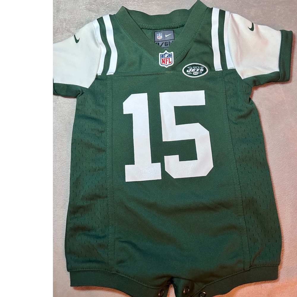 Nike NFL New York Jets Tim Tebow 15 Jersey Bodysuit Green White 3/6M Infant